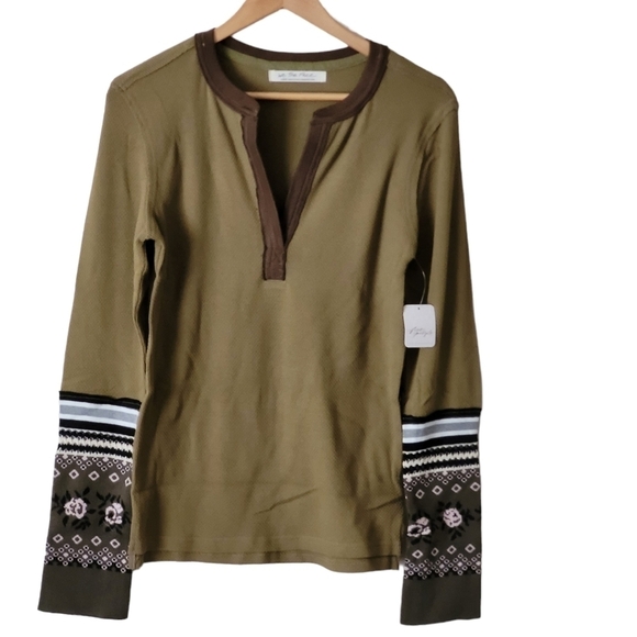 Free People Mikah Layering Cuff Top in Army Combo - Picture 4 of 7